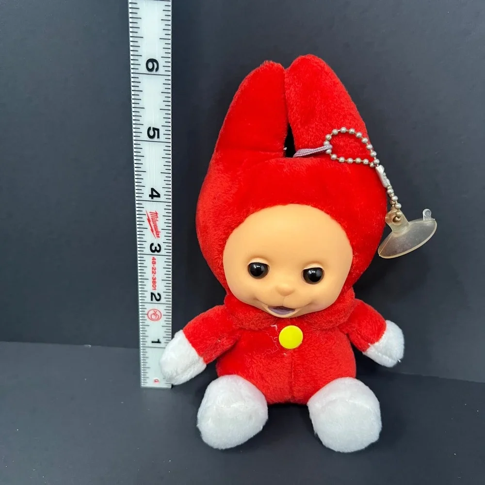 Playskool Teletubbies Po 6 Inch Red Plush Rubber Face Window Hanger Doll